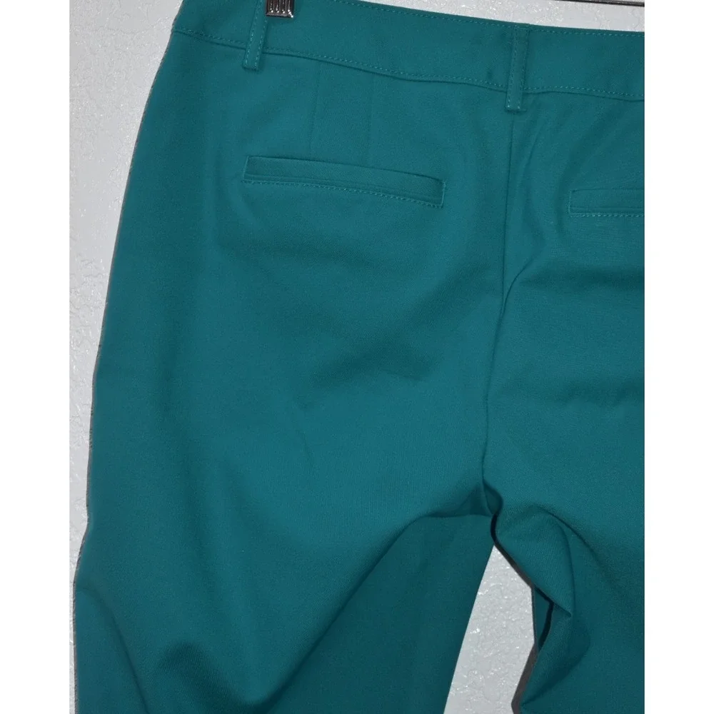 White House Black Market Perfect Form Slim Ankle Pants Size 8 Teal Blue Stretch - Picture 10 of 16